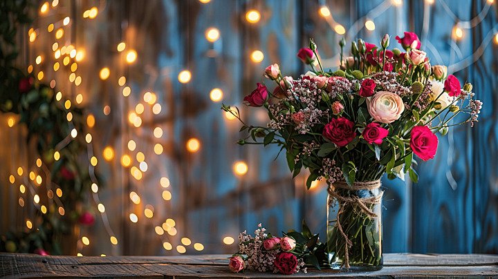 pngtree-beautiful-bouquets-of-flowers-on-the-background-of-a-wooden-board-image_15936983
